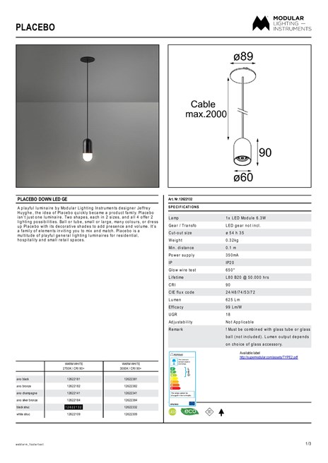 Catalogo Placebo down LED GE (en)