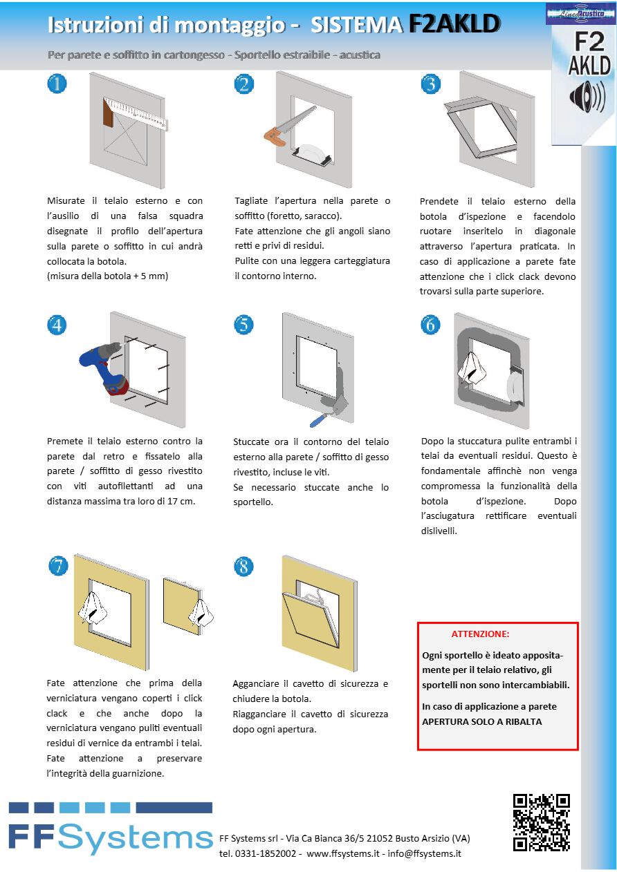 Catalogo MANUALE DI MONTAGGIO F2AKLD (it)