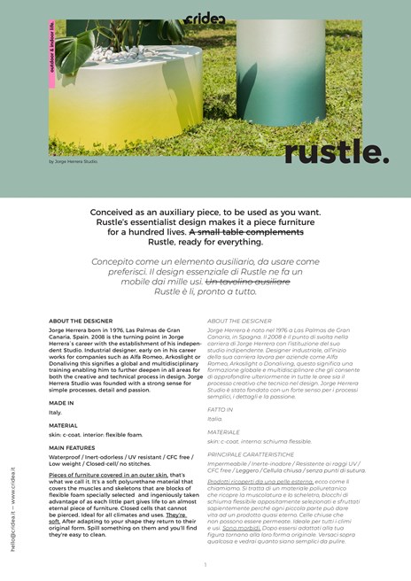 RUSTLE | Polyurethane coffee table Rustle Collection By Cridea design ...