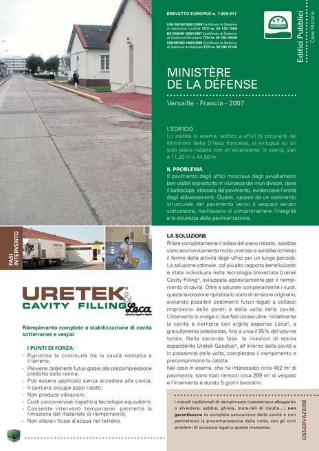 Referenze: Ministere Defence VERSAILLE