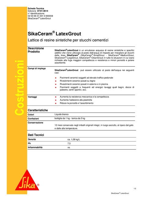 SIKACERAM® LATEXGROUT (it)