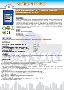 Catalogo SILTHERM PRIMER scheda tecnica