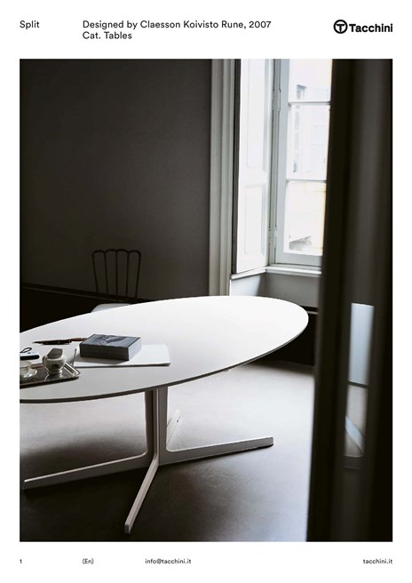 Split Round Table SPLIT Round table By Tacchini | design Claesson Koivisto Rune