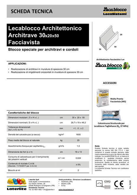 ST Architrave A30x20x50 Architettonico
