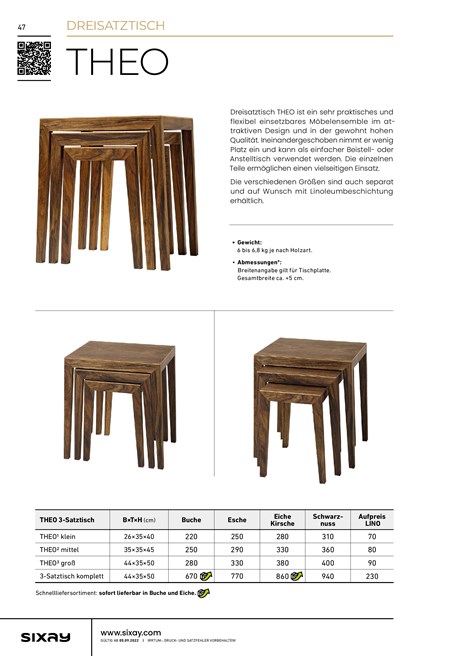 THEO TABLE | Stackable coffee table Low stackable square solid wood ...