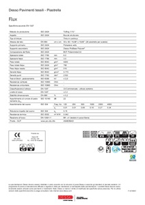 Catalogo Scheda tecnica Flux