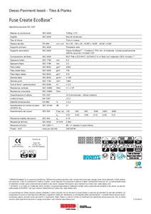 Catalogo Scheda tecnica Fuse Create EcoBase™
