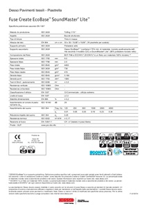 Catalogo Scheda tecnica Fuse Create EcoBase™ SoundMaster® Lite™