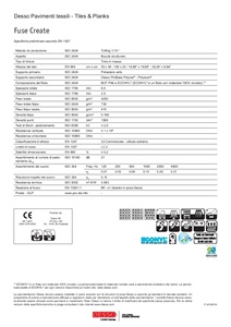 Catalogo Scheda tecnica Fuse Create