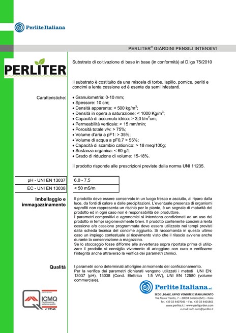 Catalogo Scheda tecnica - PERLITER intensivo