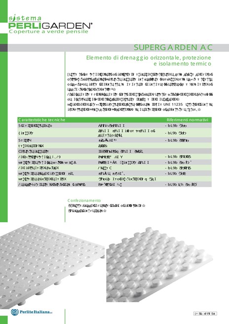Catalogo Scheda tecnica - SUPERGARDEN AC
