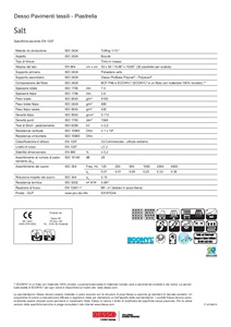 Catalogo Scheda tecnica Salt