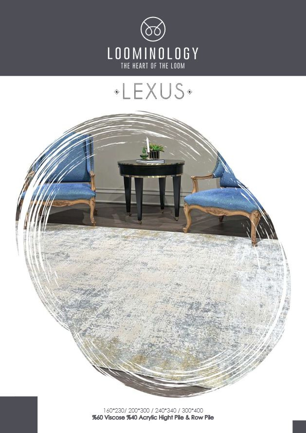 LEXUS C704AA Rectangular viscose and acylic rug By Loominology