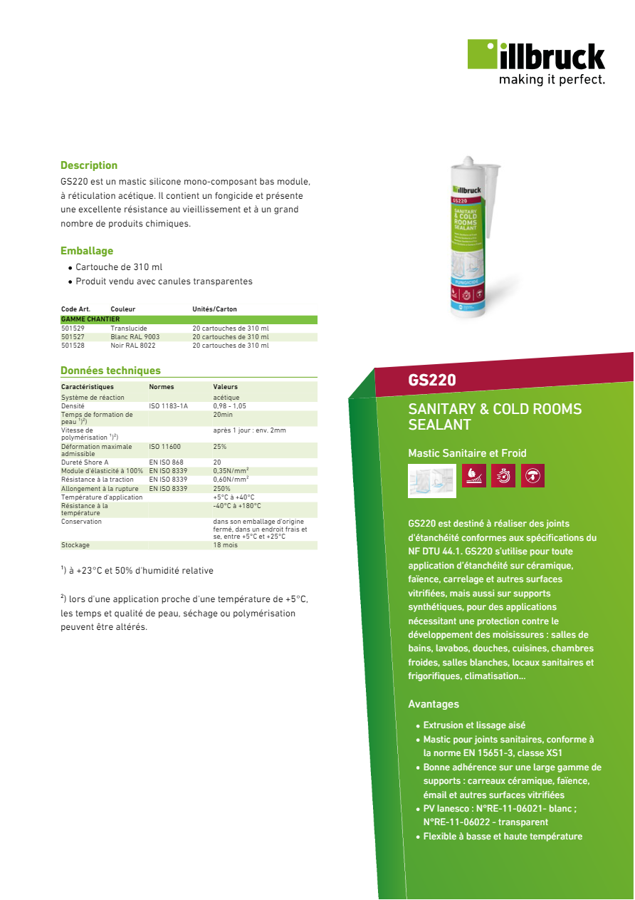GS220 Joint de silicone By Tremco CPG Europe