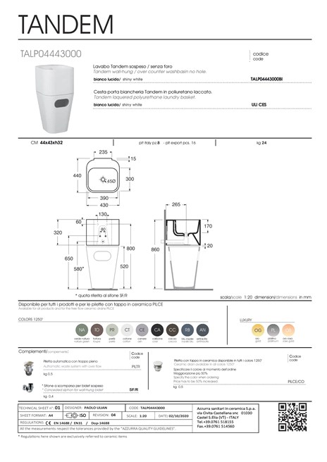 TANDEM TALP04443000 (it ,en)