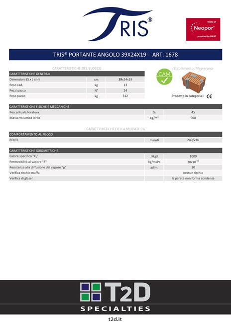 Catalogo TRIS® PORTANTE ANGOLO 39X24X19 (it)