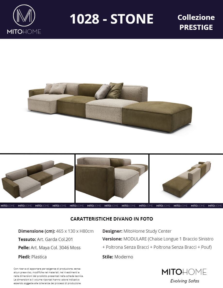 Sapporo Divano M Calia Divani Modulari Natuzzi STONE Divano