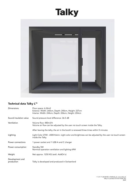 Talky L75 - Datasheet (en)