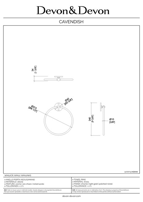 Catalogo Scheda Tecnica CAVENDISH (it, en)