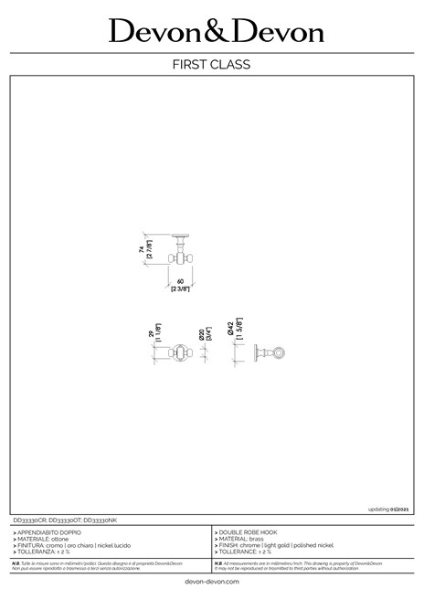 Catalogo Scheda Tecnica FIRST CLASS (it, en)
