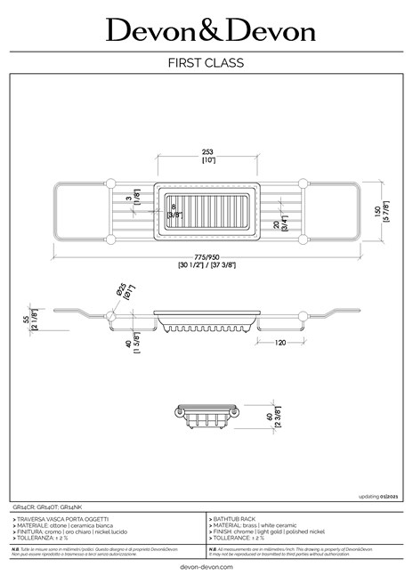 Catalogo Scheda Tecnica FIRST CLASS (it, en)