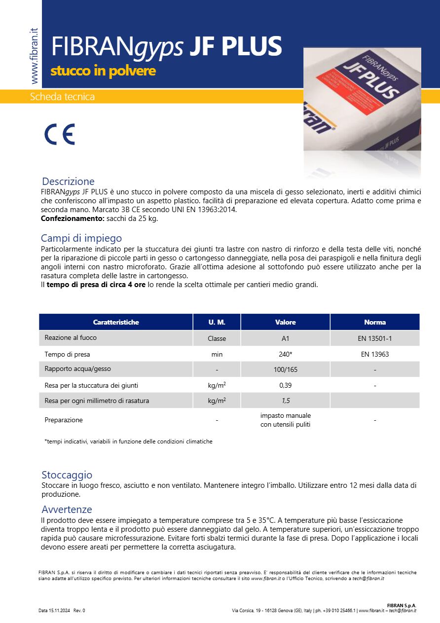 Catalogo FIBRANgyps stucco e rasante JF PLUS