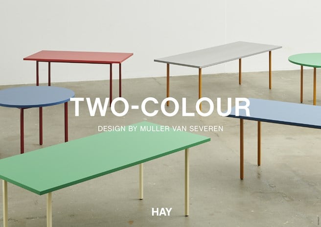 TWO COLOR MDF table By Hay | design Muller Van Severen