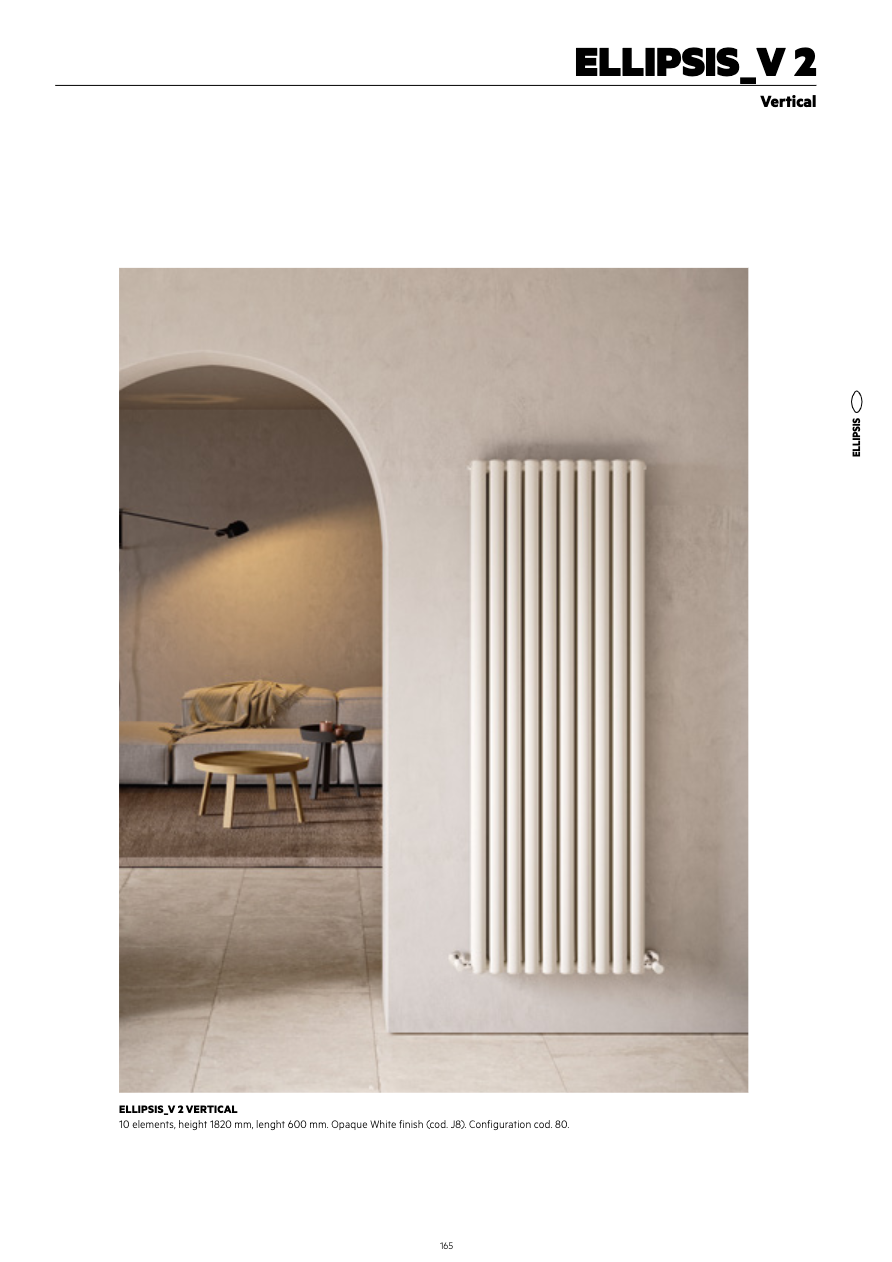 ELLIPSIS_V 2 VERTICAL Steel decorative radiator By IRSAP