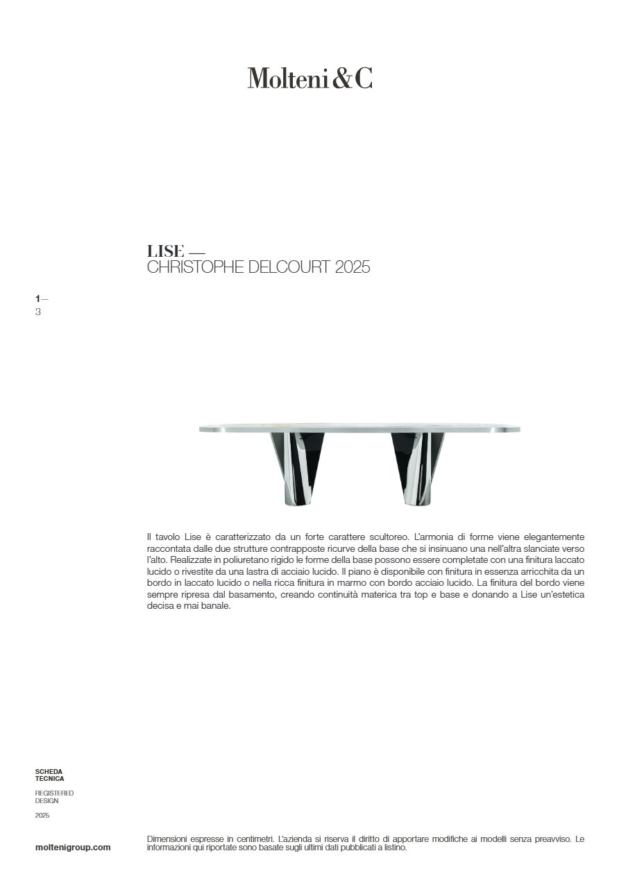 LISE Wooden table By Molteni & C.