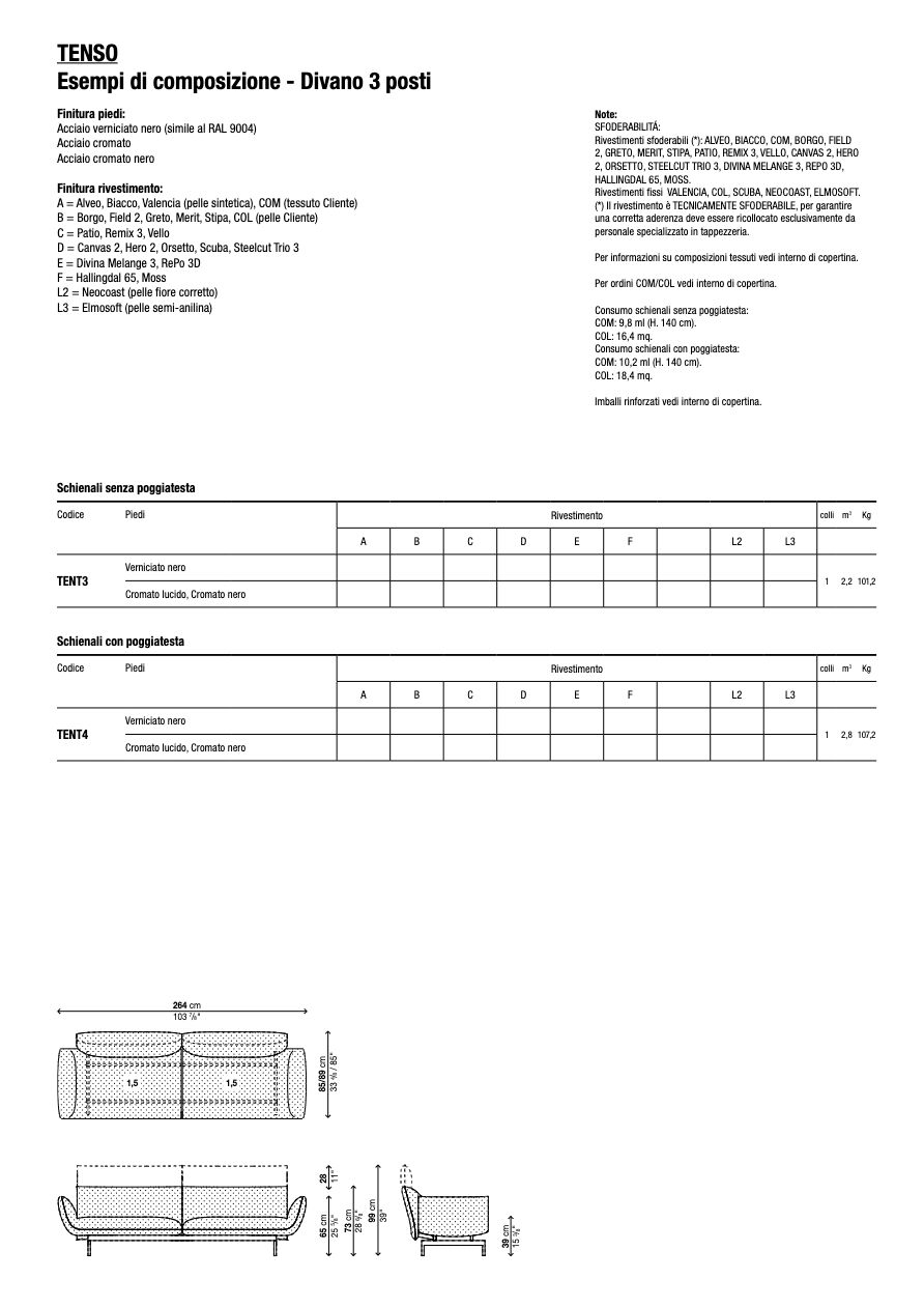 Kristalia - Tenso 3 posti (it)