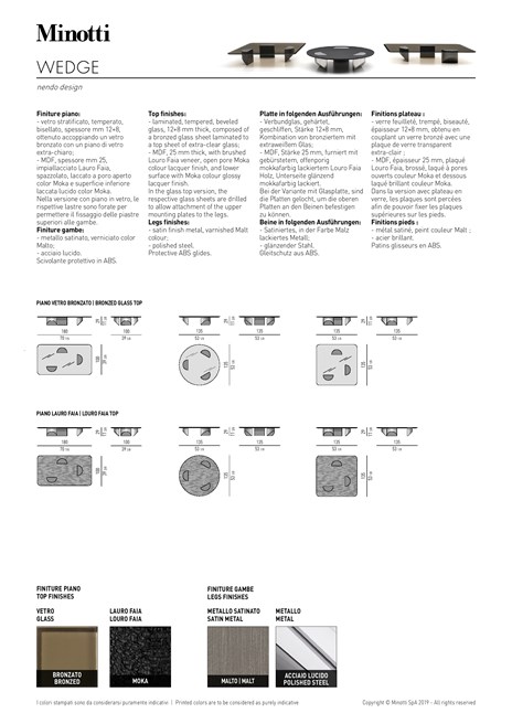 WEDGE | Couchtisch Kollektion Wedge By Minotti Design Nendo