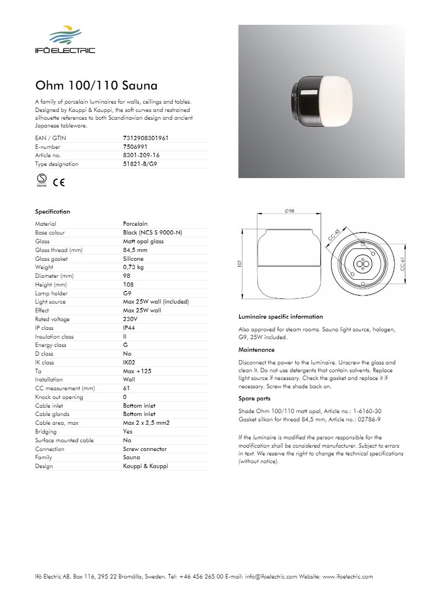 Ohm 100 Sauna 8301-209-16 (en)