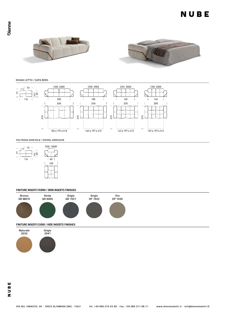 ru様 NUBE Sofa bed By Dienne Salotti