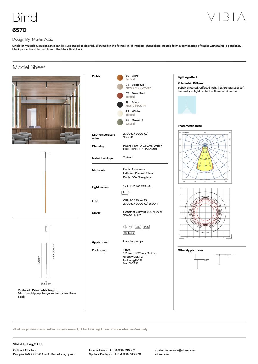 BIND LED pendant lamp By Vibia