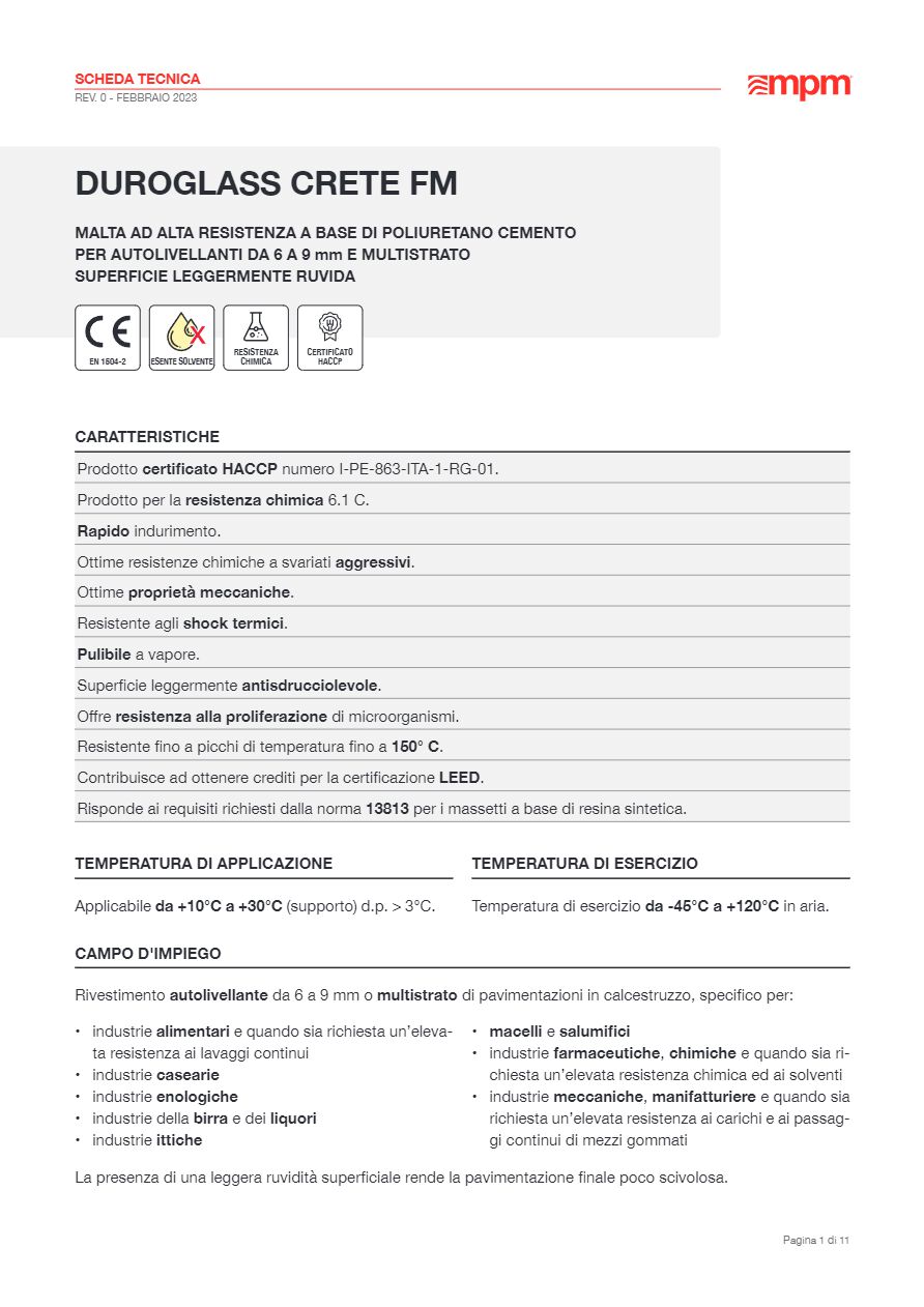 Catalogo DUROGLASS CRETE FM (it)