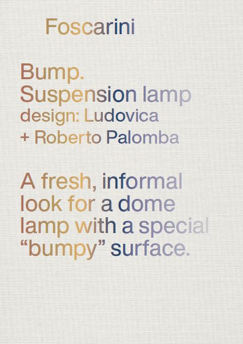 Foscarini Bump (it, en)