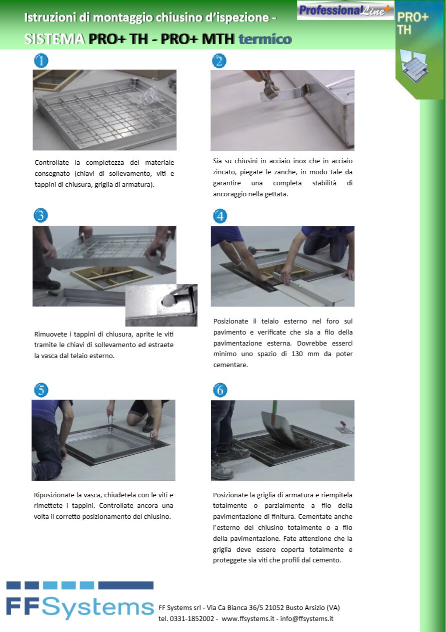 Catalogo MANUALE DI MONTAGGIO PRO+ TH PRO+ MTH (it)