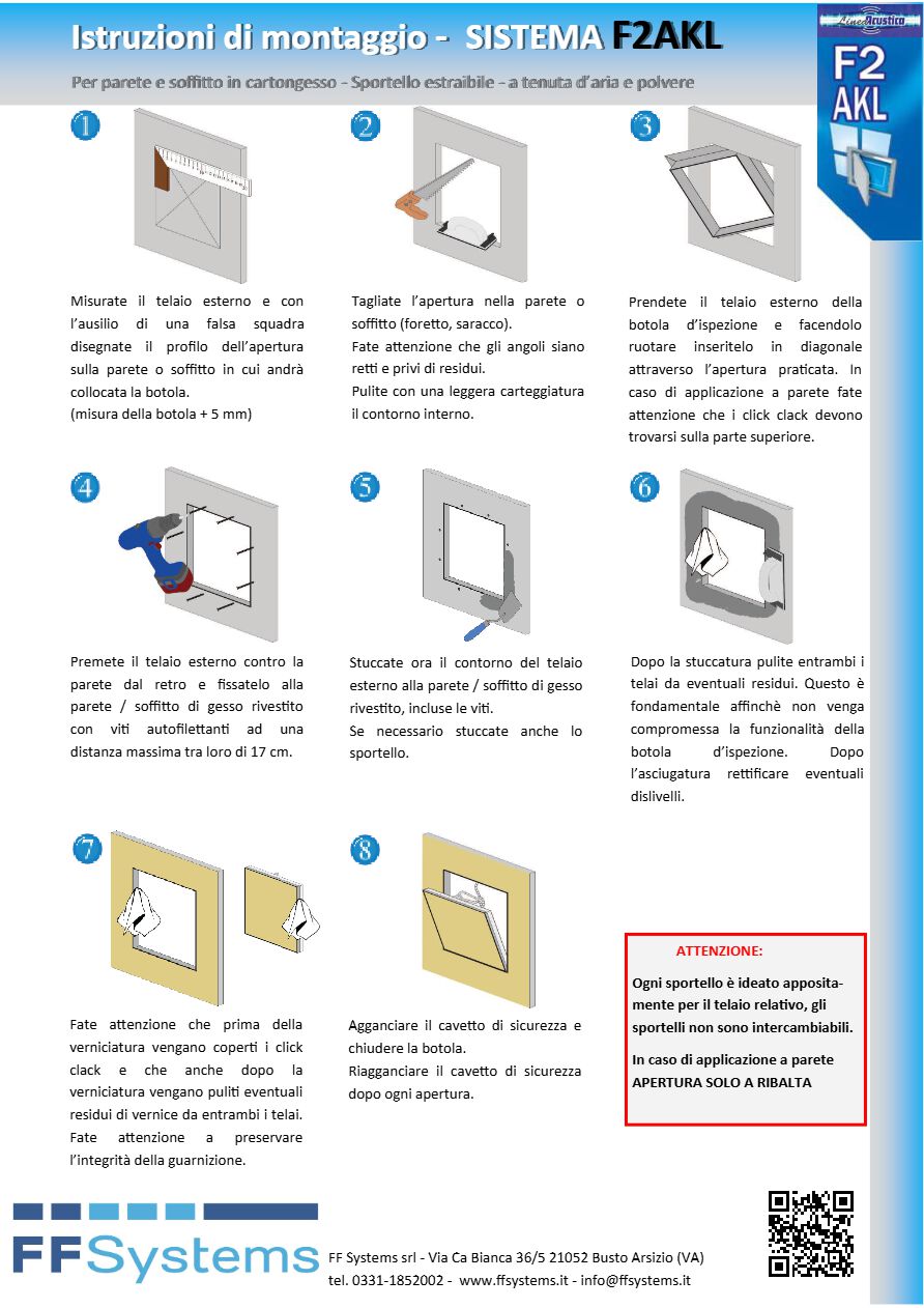 Catalogo MANUALE DI MONTAGGIO F2AKL akustic (it)