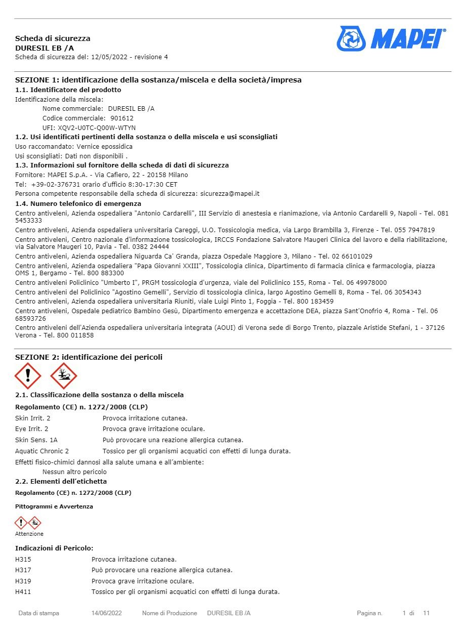 DURESIL EB - Scheda di sicurezza (it)