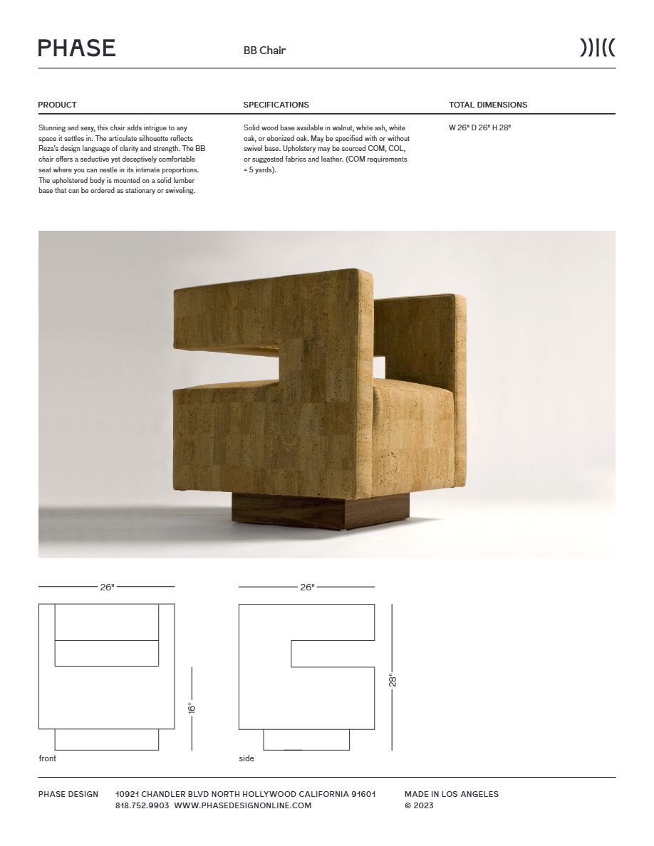 BB Easy chair By Phase Design