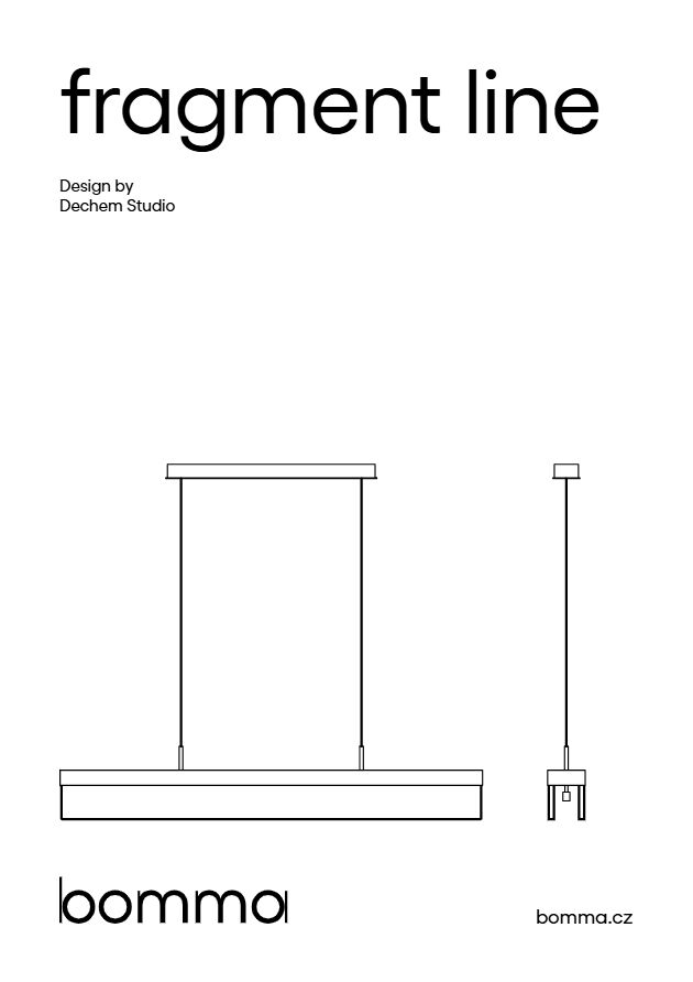 FRAGMENT LINE LED glass pendant lamp By Bomma