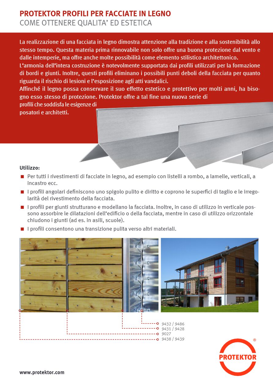 Protektor - Profili per facciate in legno - Brochure (it)