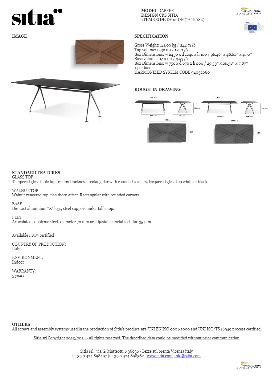 Dapper - Technical sheet (en)