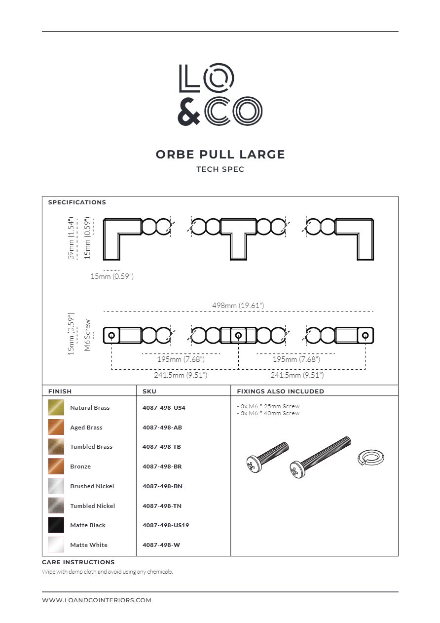 Catalogo Orbe Pull Large 498mm (en)