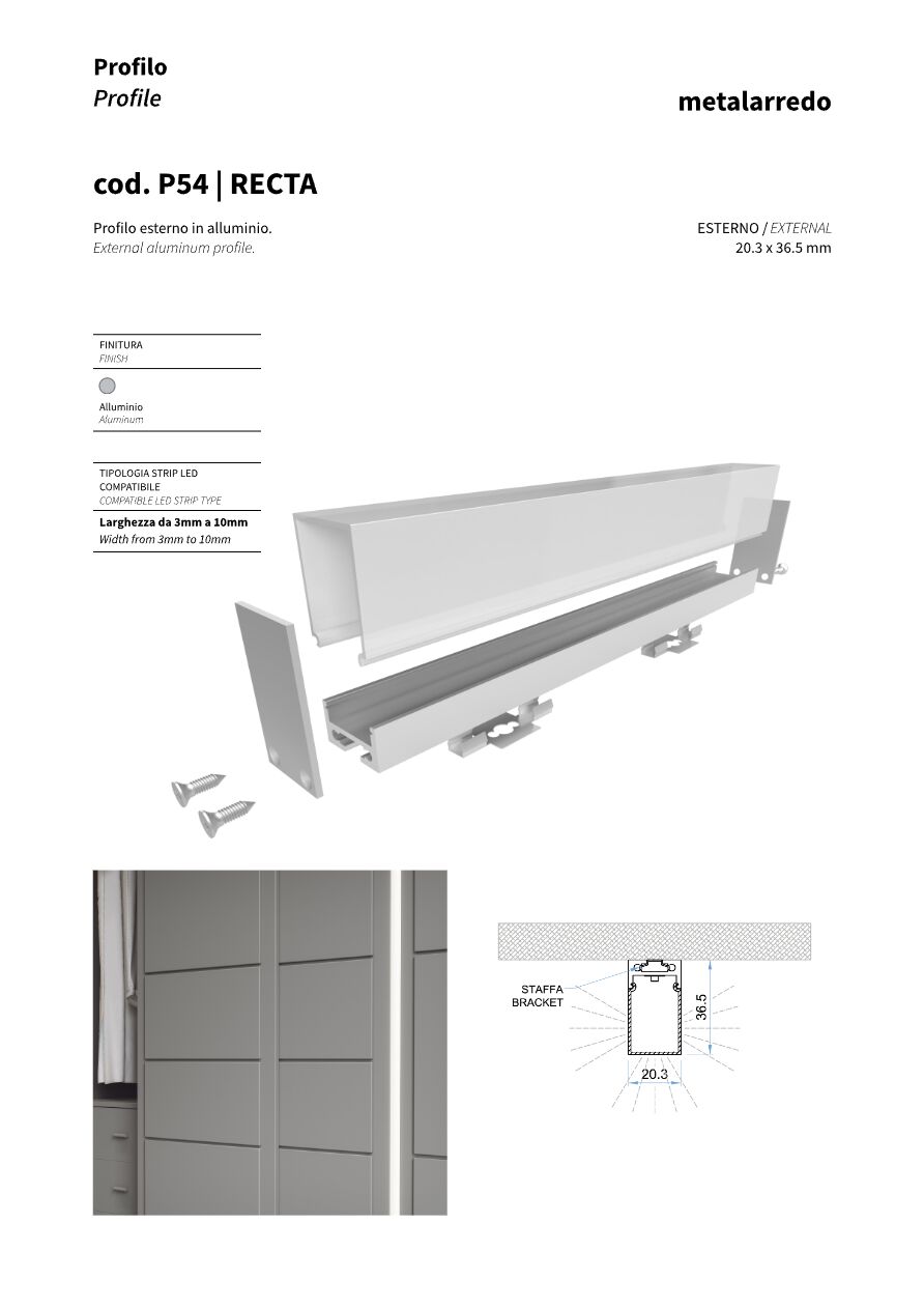 Catalogo Metalarredo RECTA P54
