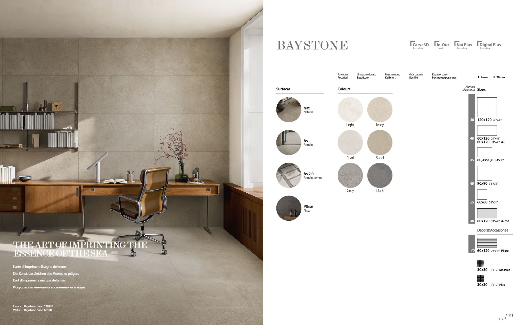 BAYSTONE GREY Indoor/outdoor porcelain stoneware wall/floor tiles By ...