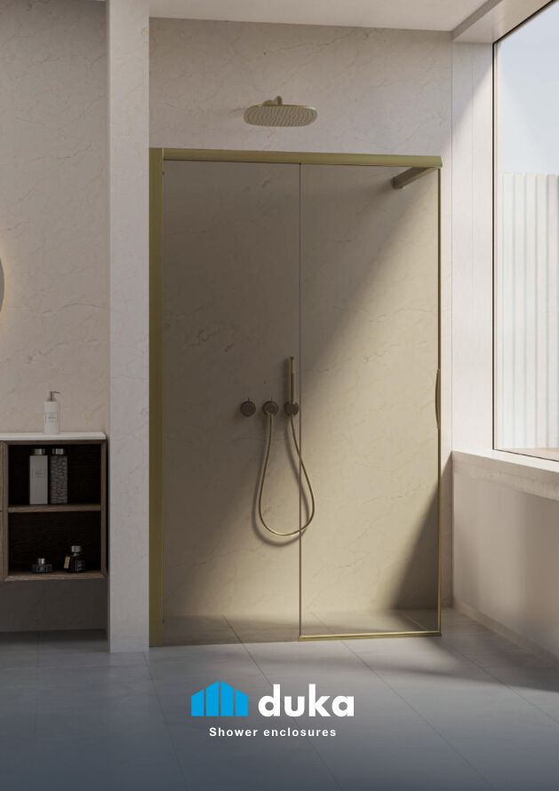 DUKESSA 3000 - A-CT3 Cabina de ducha en nicho de cristal con puertas ...