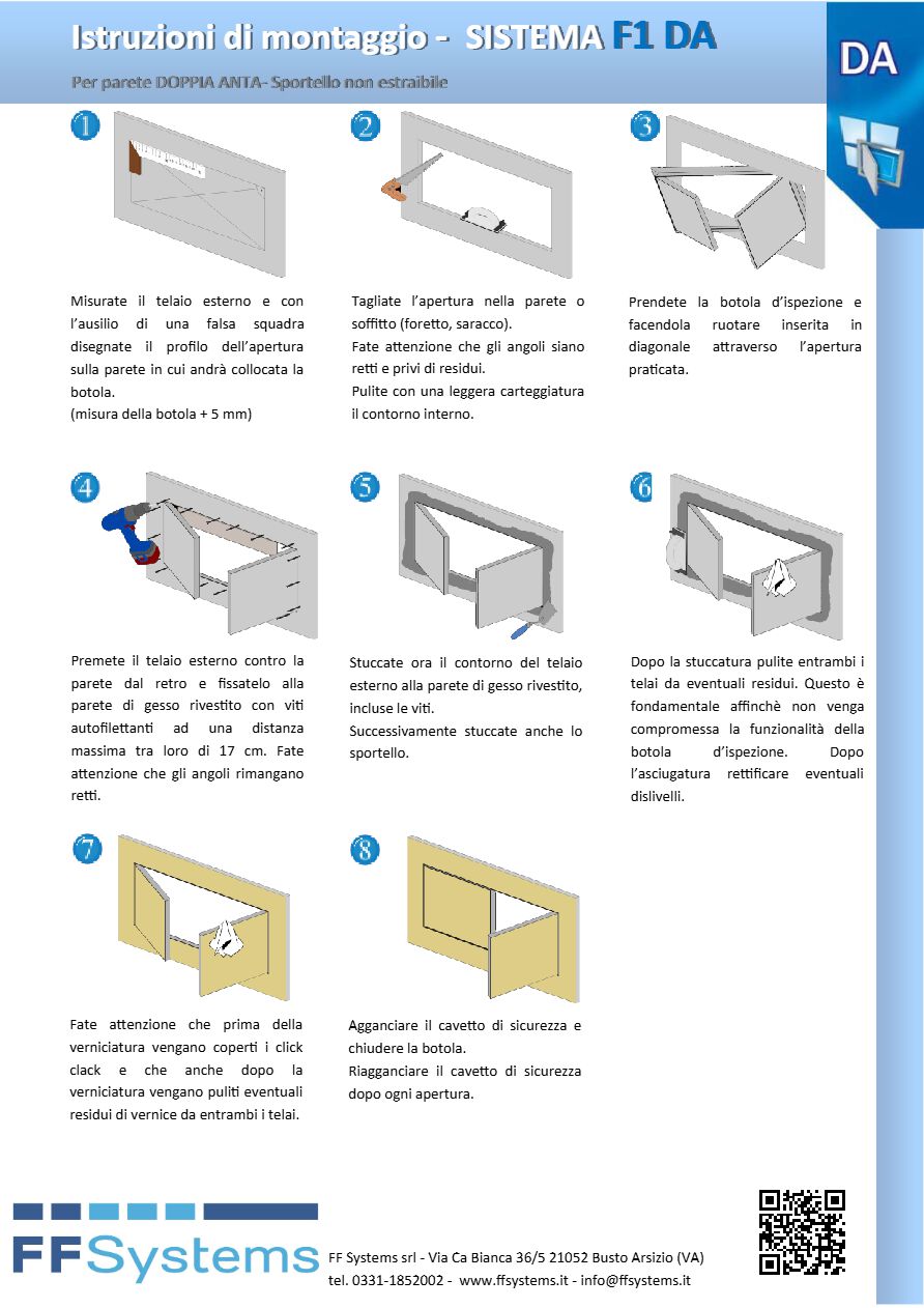 Catalogo MANUALE DI MONTAGGIO F1 DA (it)