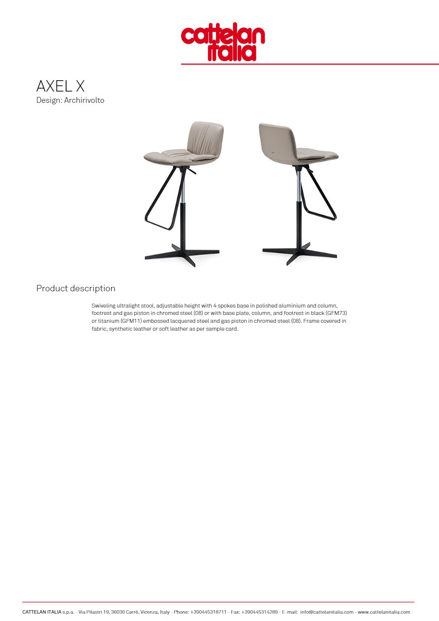 AXEL X Stool By Cattelan Italia