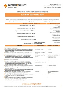 K SISM1 G250 H80 M20 (posa) - (it)